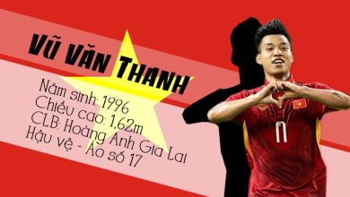 Cầu thủ số 17 Việt Nam là Vũ Văn Thanh đến từ lò đào tạo HAGL